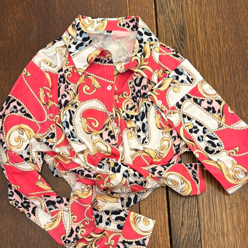 Vibrant Patterned Blouse - image 2